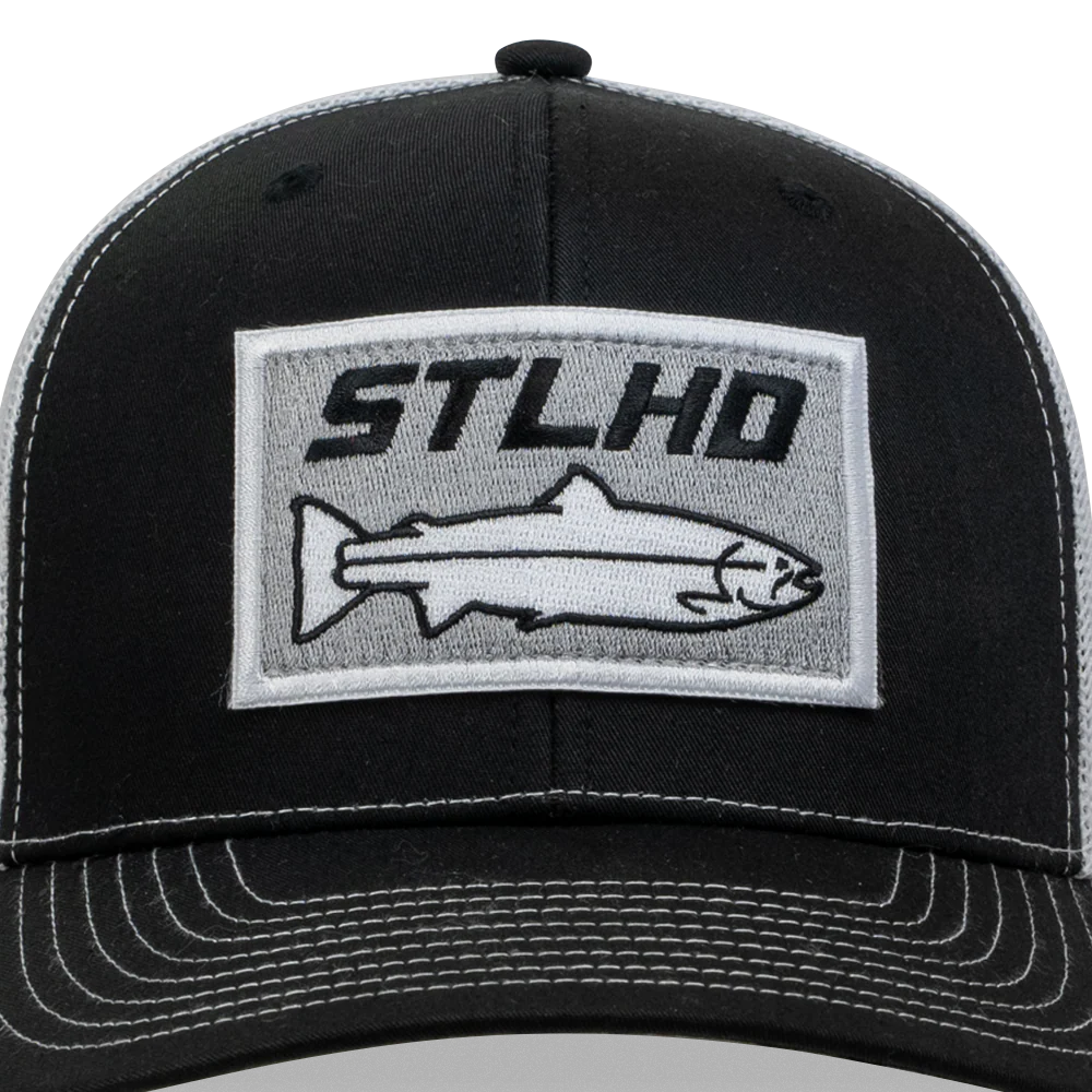 STLHD Winter Ice Black/White Trucker Snapback Hat