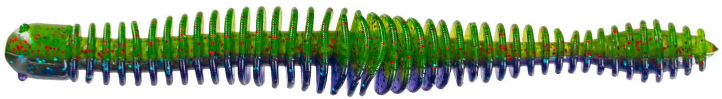 Big Bite Baits Coontail Worm 4 3/4 inch Ribbed Worm