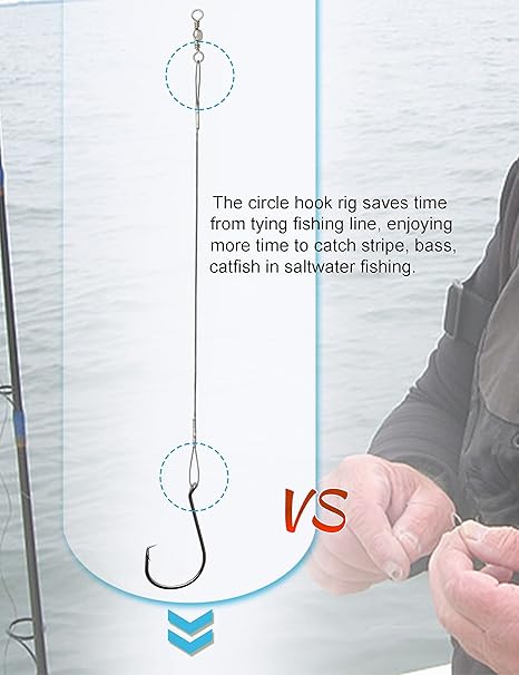 25-Piece Heavy-Duty Circle Fishing Hooks