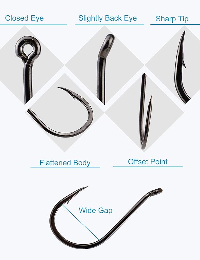 220PCS Assorted Large-Size Fishing Hooks