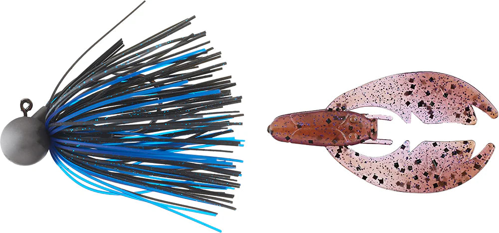 Keitech Tungsten Model II Football Jig & NetBait Tiny Paca Chunk Combo