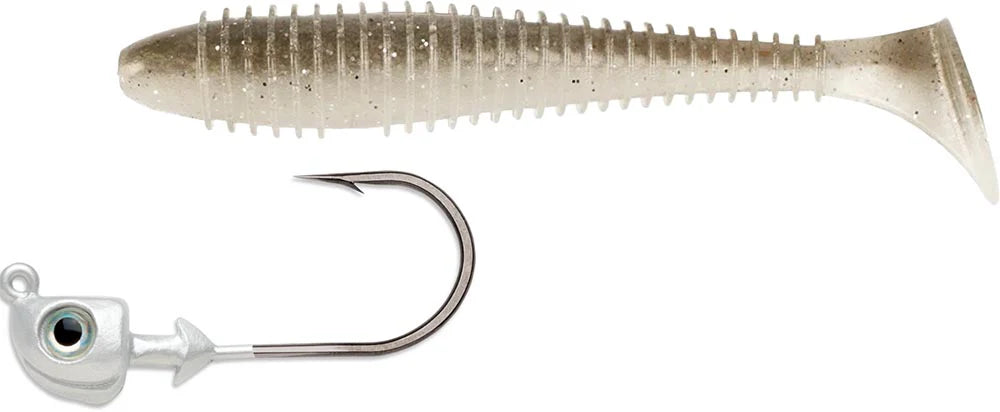 Keitech 3.8 Inch Fat Swing Impact & VMC Boxer Swimbait Jighead Combo