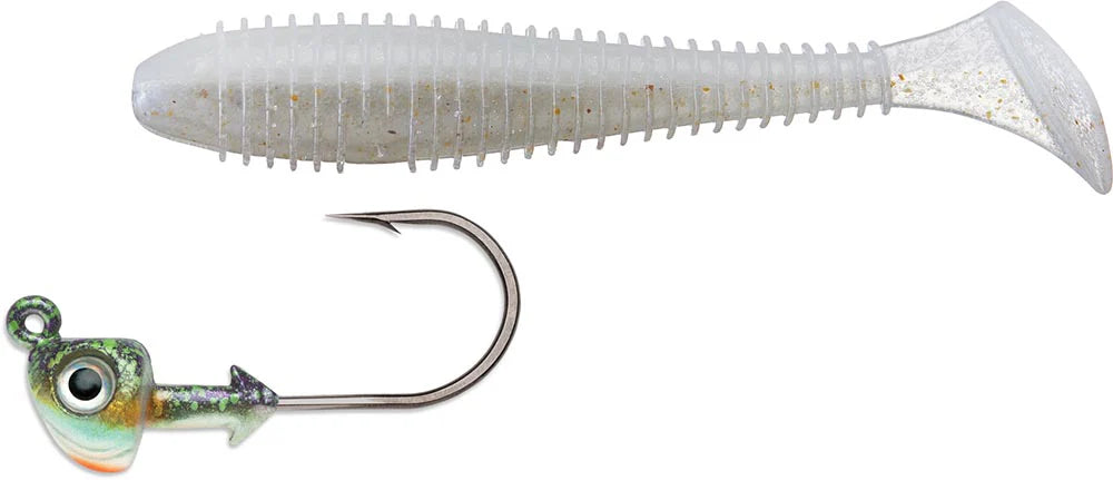 Keitech 3.8 Inch Fat Swing Impact & VMC Boxer Swimbait Jighead Combo
