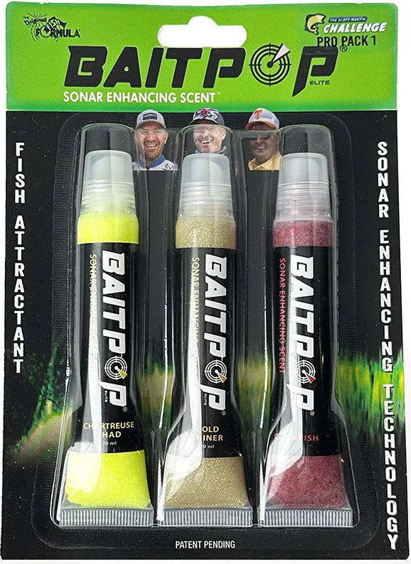 BaitPop Elite Sonar Enhancing Scent With Sparklscales Pro Packs - 3 CT