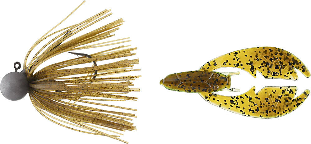 Keitech Tungsten Model II Football Jig & NetBait Tiny Paca Chunk Combo