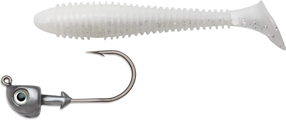 Keitech 3.8 Inch Fat Swing Impact & VMC Boxer Swimbait Jighead Combo