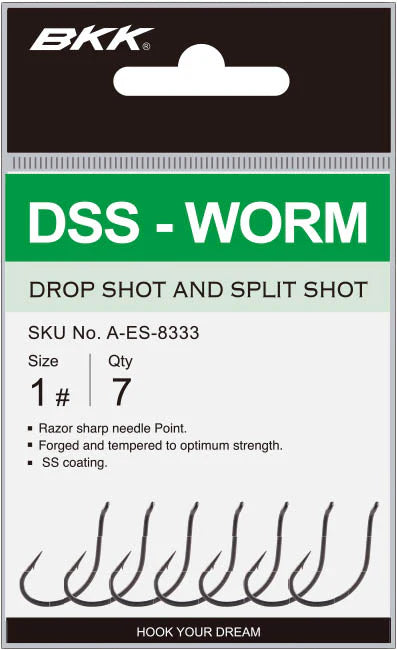 BKK DSS-Worm Drop Shot and Split Shot Hook