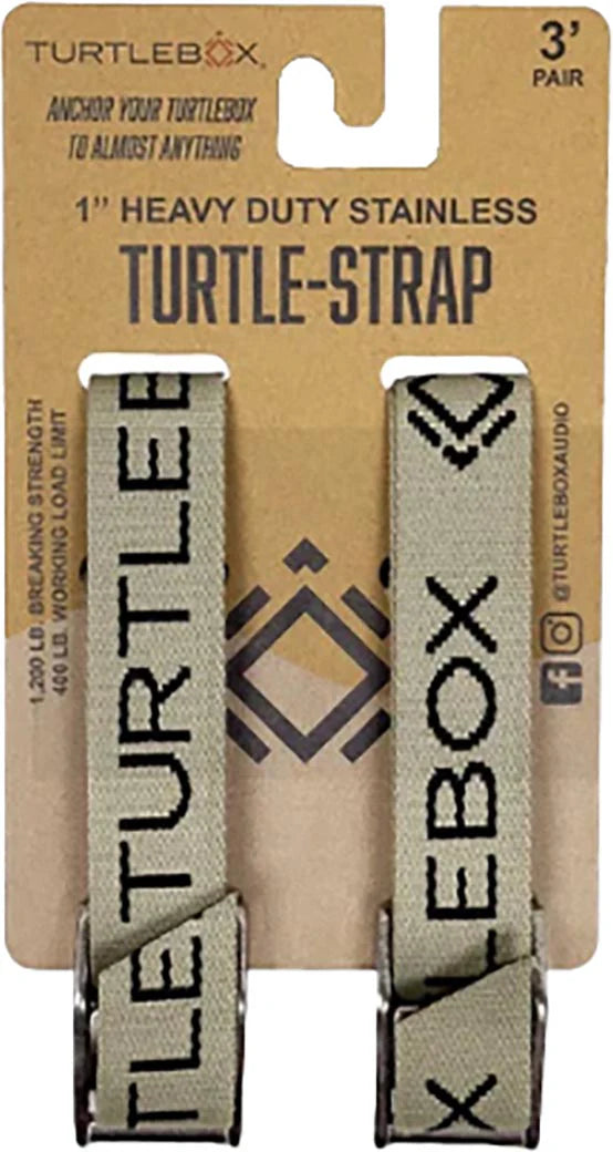 Turtlebox Audio Waterproof Bluetooth Speaker Tie Down Straps - 2 Pack