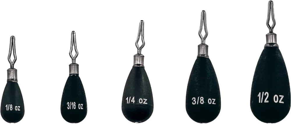 Departure Outdoors Tungsten Tear Drop - Drop Shot Weights - 5 Pack