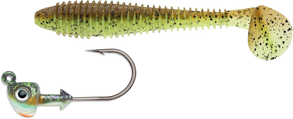 Keitech 3.8 Inch Fat Swing Impact & VMC Boxer Swimbait Jighead Combo