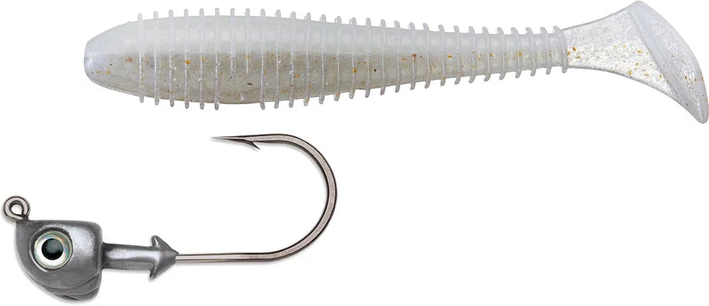 Keitech 3.8 Inch Fat Swing Impact & VMC Boxer Swimbait Jighead Combo