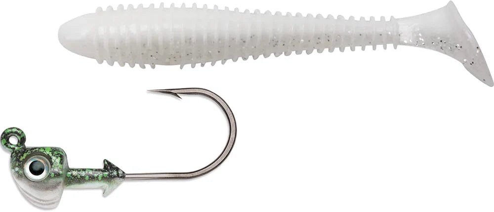 Keitech 3.8 Inch Fat Swing Impact & VMC Boxer Swimbait Jighead Combo