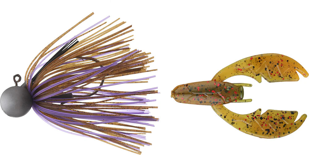 Keitech Tungsten Model II Football Jig & NetBait Tiny Paca Chunk Combo