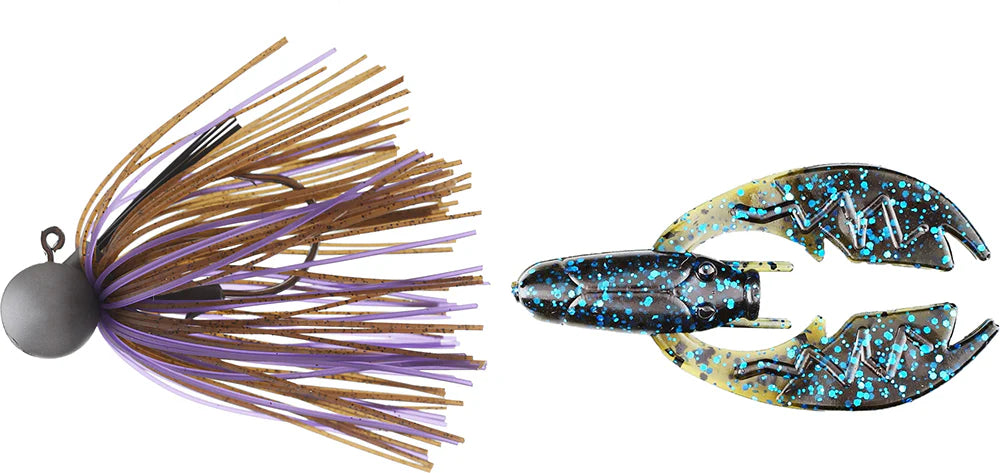 Keitech Tungsten Model II Football Jig & NetBait Tiny Paca Chunk Combo