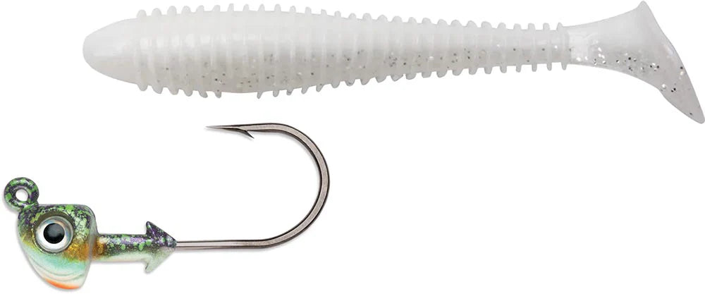 Keitech 3.8 Inch Fat Swing Impact & VMC Boxer Swimbait Jighead Combo