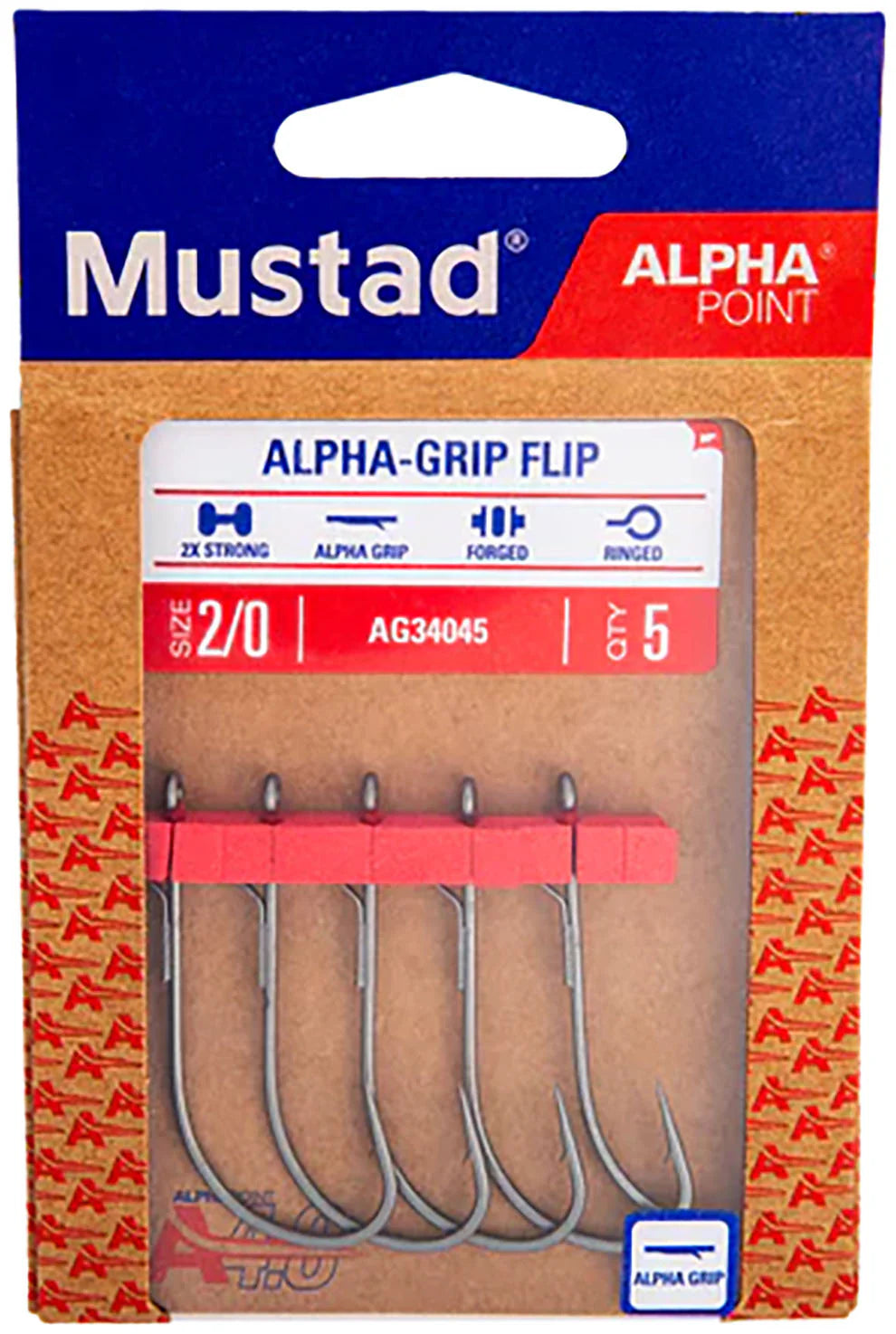 Mustad Alpha-Grip Inline Flipping Hooks