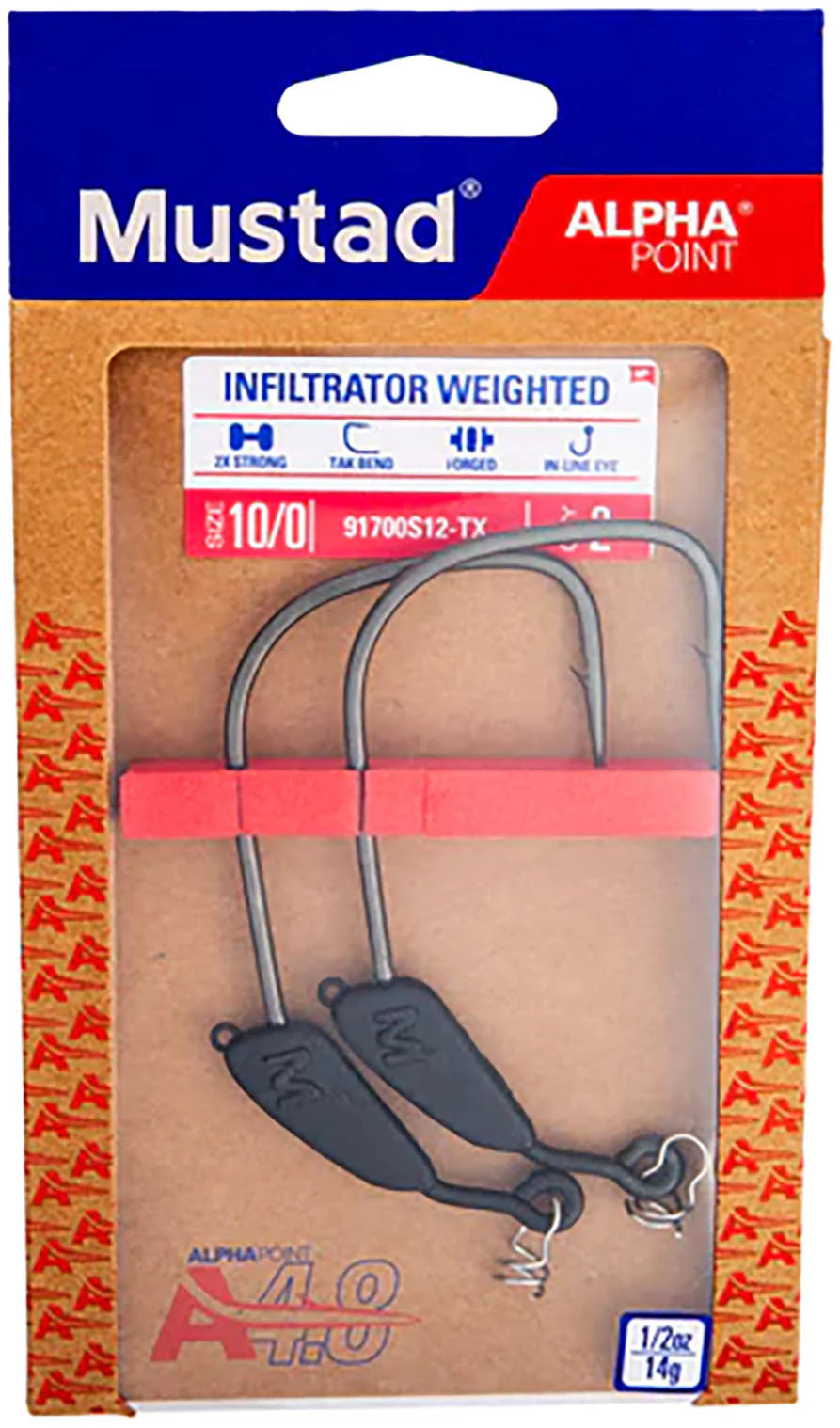 Mustad Alpha-Point Infiltrator Weighted Hook