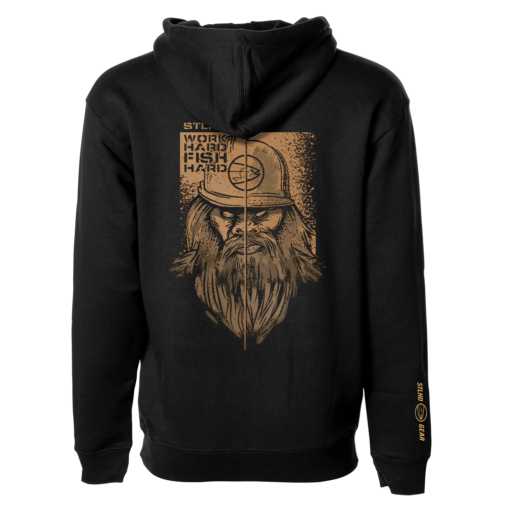 STLHD Men’s Work Hard Fish Hard Premium Hoodie