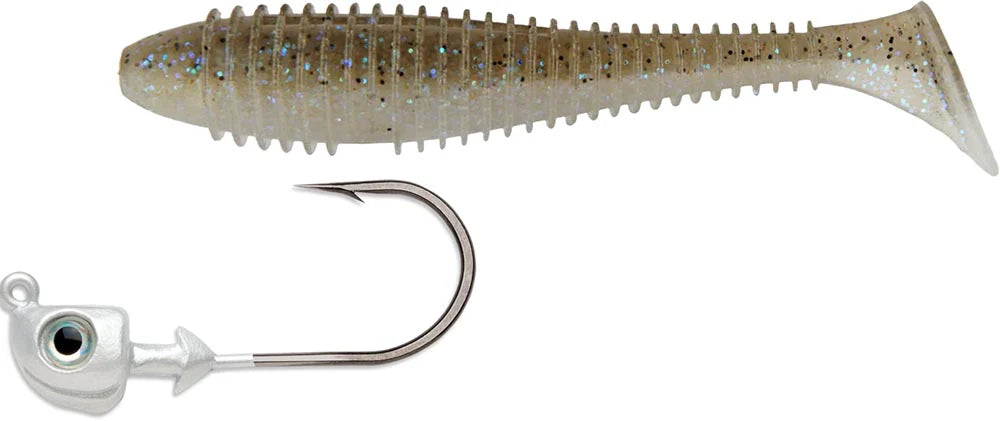 Keitech 3.8 Inch Fat Swing Impact & VMC Boxer Swimbait Jighead Combo