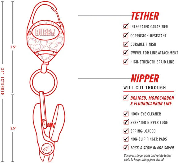 Bubba Nipper & Tether Combo