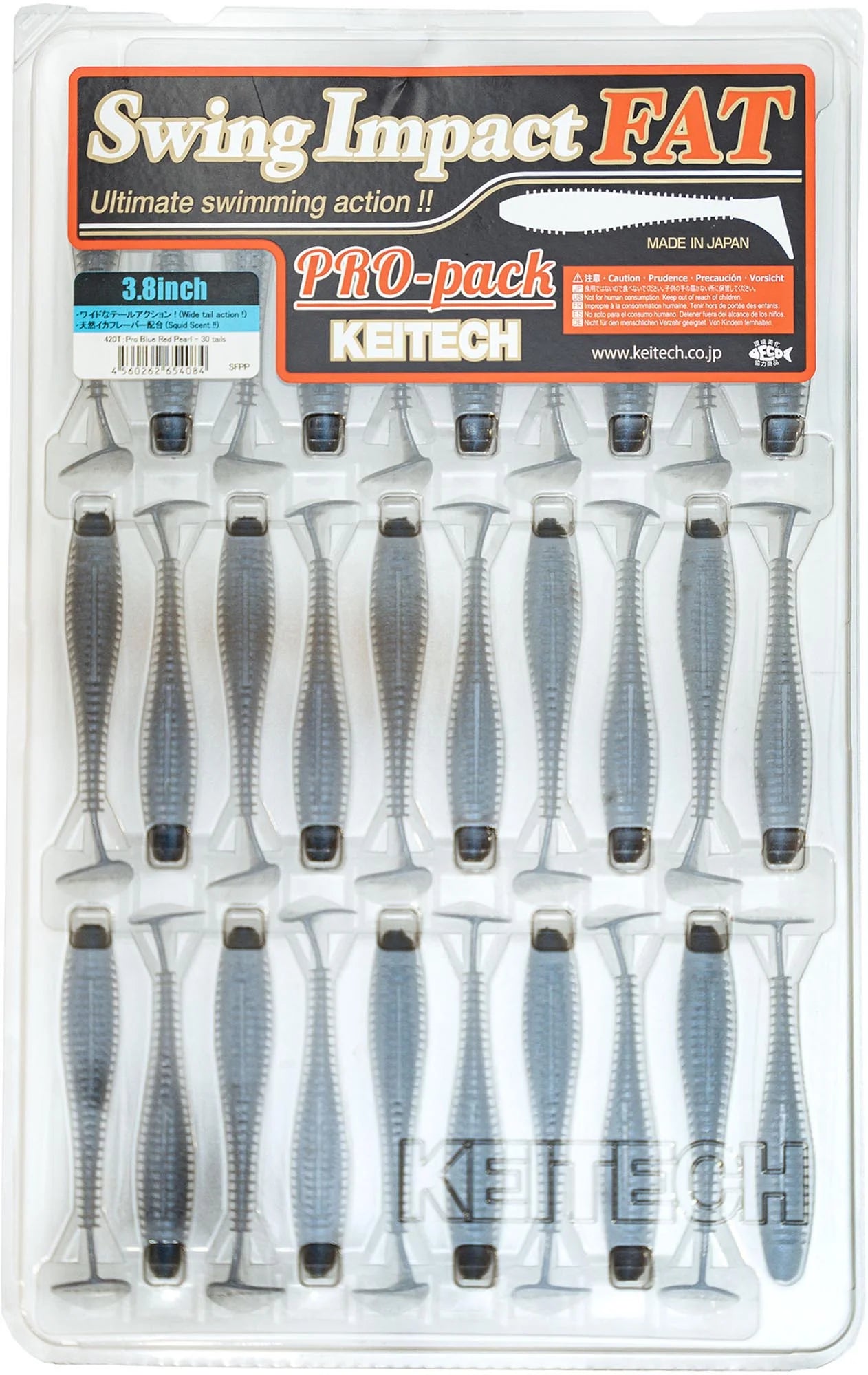 Keitech Fat Swing Impact 3.8 inch Soft Paddle Tail Swimbait - 30 Bait Pro Pack