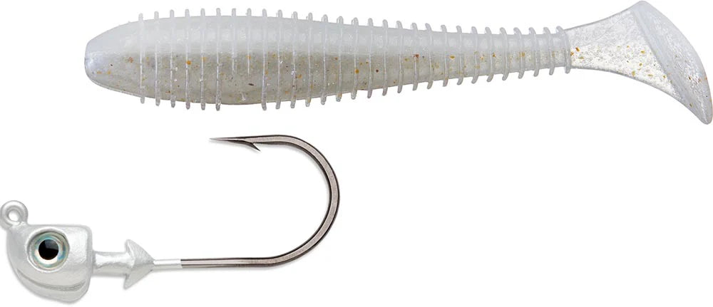 Keitech 3.8 Inch Fat Swing Impact & VMC Boxer Swimbait Jighead Combo