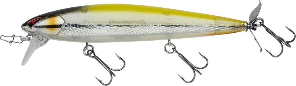 Nories Laydown Minnow Wake Prop Plus Topwater Walker/Prop Bait - 4.5 Inch