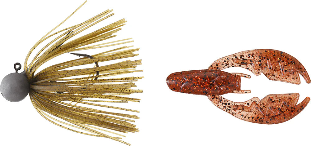 Keitech Tungsten Model II Football Jig & NetBait Tiny Paca Chunk Combo